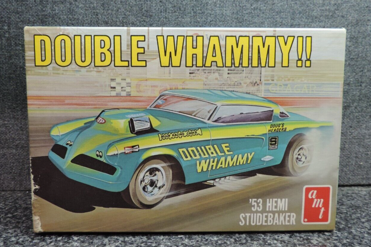 自動車 DOUBLE WHAMMY!! '53 hemi studebaker Viintage AMT 1953 Hemi Studebaker Double Whammy!! 1/25th