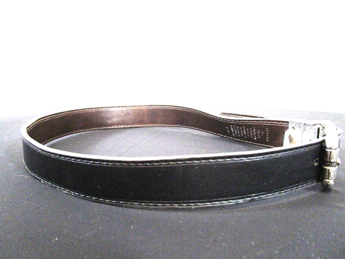 Levi's Reversible Black/Brown Reversible Faux Leather Belt Youth Sz M (26-28) - Picture 4 of 10