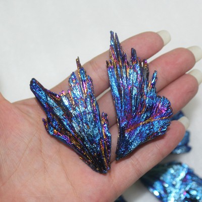 10pcs Natural Rainbow Aura Titanium Quartz Crystal Cluster Vug