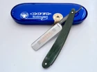 DOVO Straight Razor Black Star GREEN WOOD Pakka Made in SOLINGEN 5/8" LOOK!