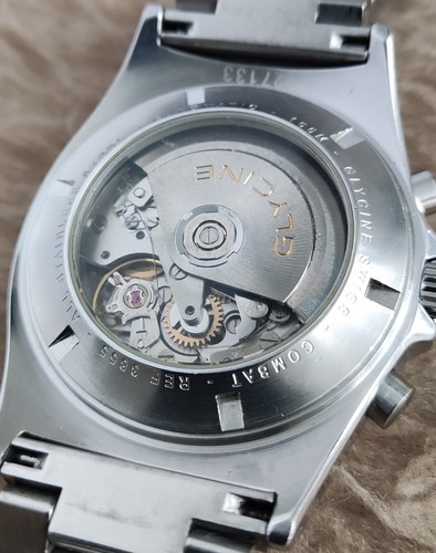 GLYCINE COMBAT Ref 3855 Bi-Compax CHRONOGRAPH 7750 Automatic SS 44mm MENS Watch - Picture 15 of 24