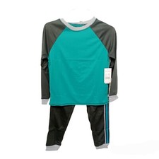 DreamLife Boys 2 Pc Pajama Set-8-Green-Black-Jogger Pants