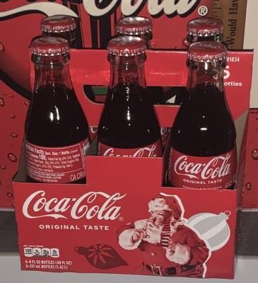 2023 COCA - COLA HOLIDAY 8 OUNCE GLASS COCA COLA BOTTLES 6 2023 COCA - COLA HOLIDAY 8 OUNCE GLASS COCA COLA BOTTLES 6