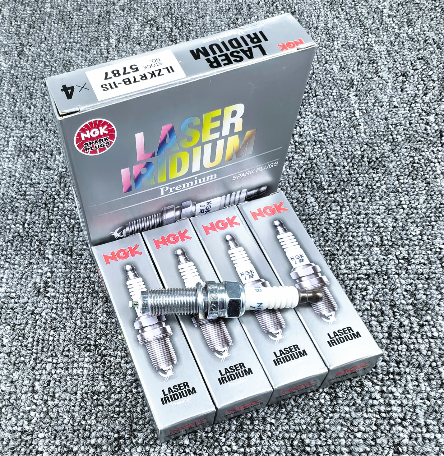 4X 5787 Laser Iridium Spark Plugs FOR NGK Acura Honda Civic TSX CR-V ILZKR7B11S