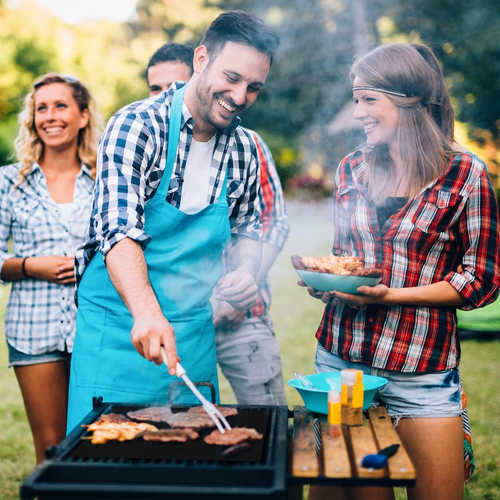 5 Pezzi Tappetino Barbecue Accessori BBQ Tappetini Antiaderente Riutilizzabile p - Foto 7 di 12