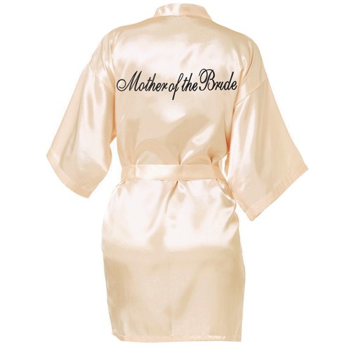Personalized Wedding Robe Bridesmaid Bride Mother Dressing Gown Satin Silk UK - Picture 24 of 27