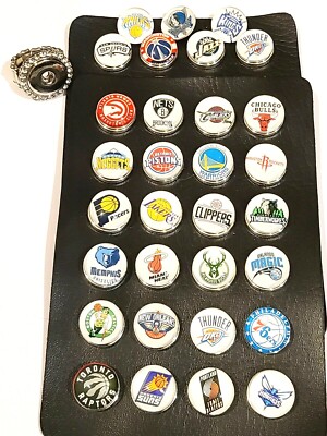 New NBA Basketball Snap & Snap Ring Jewelry you pick your team 