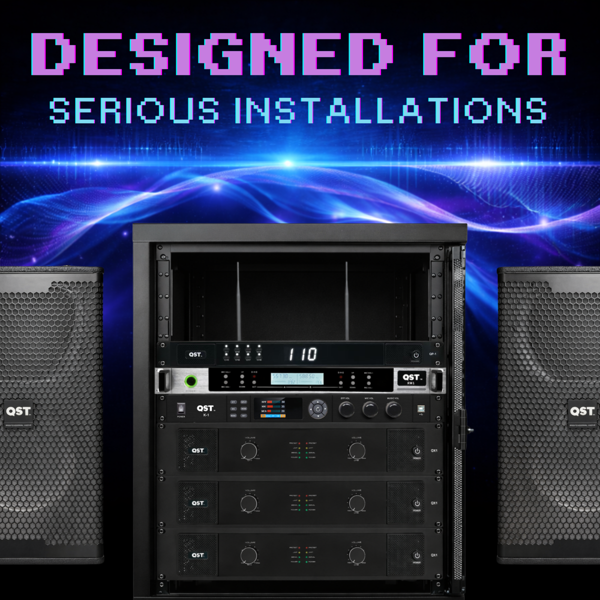 QST K1 PRO Digital Echo reverb Karaoke Mixer Processor w