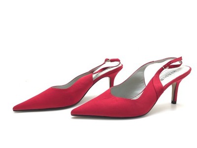 Menbur Damen Pumps Gr. 41 High Heels Absatzschuhe Blockabsatz Komfortschuhe Rot