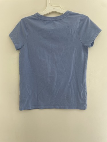 Cat & Jack Kids Girls Rainbow Hearts Cotton Crewneck Short Sleeve Shirt Blue S 6 - Picture 6 of 6
