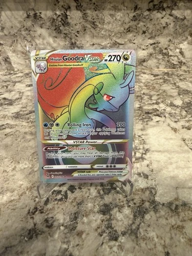 Hisuian Goodra VSTAR 202/196 Pokemon Lost Origin Rainbow Secret Rare Holo NM