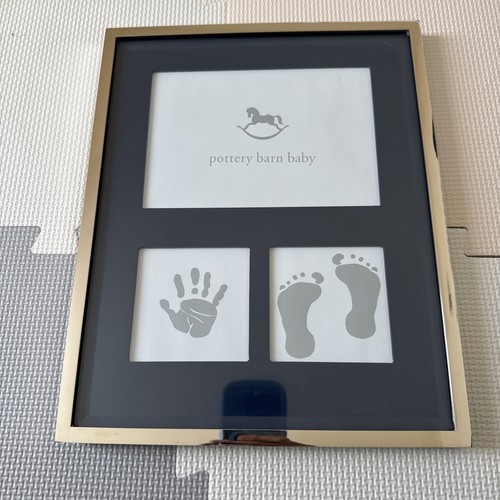 Pottery Barn Baby Photo Picture Frame Boy Girl Navy Blue 12” X 9.5” Kids Teen