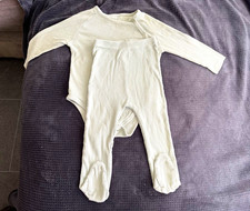 Green Ribbed Cotton Long Sleeve with bottoms two-piece Baby grow 12-18months
