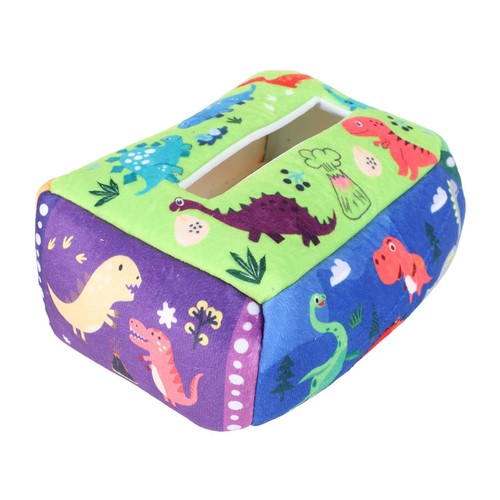 (Dinosaur)Baby Tissue Box Toy Soft Cotton High Elasticity Finger Exercise - Picture 10 of 22