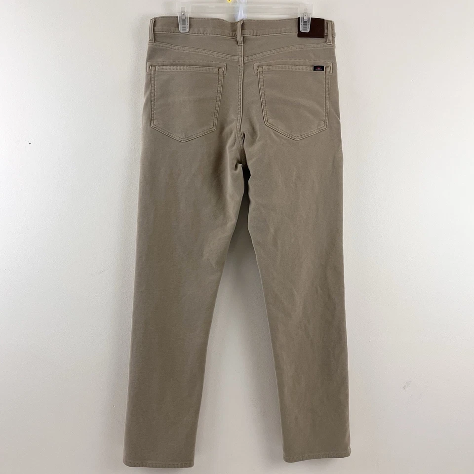 Pantalones chinos Faherty elásticos de felpa de 5 bolsillos para hombre talla 33x30 caqui desierto $198 Foto 2 de 4