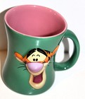 DISNEY STORE Winnie The Pooh TIGGER TIME 3D Coffee 5" MUG Green & Pink Inside — photo 2