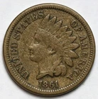 1861 1c Indian Head Cent - RAW - Copper-Nickel - Great Looking IHC Penny