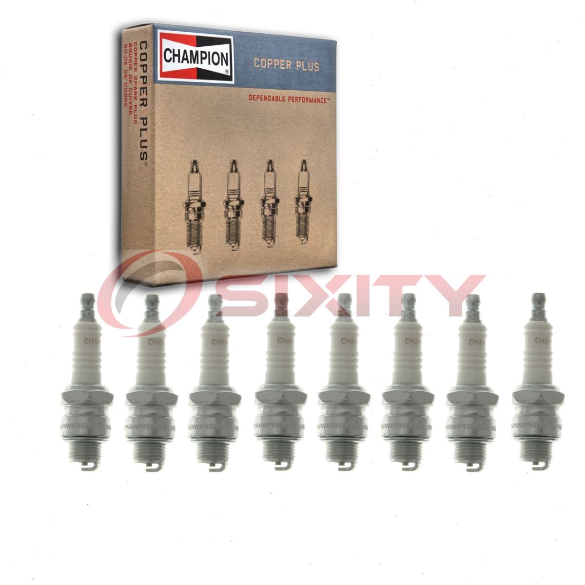 8 pc Champion Copper Plus Spark Plugs for 1971 International 1210 5.6L 5.7L os