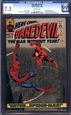 アメコミ Daredevil #176 Marvel スパイダーマン Xmen DAREDEVIL #16 CGC 7.5 OW PAGES // 1ST JOHN ROMITA SPIDER-MAN ART