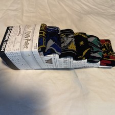 Official Harry Potter 6 Pack Crew Socks Shoe Size 8-12 NWT