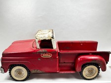 Vintage Tonka Red Step side Pickup Truck 1960'S pressed steel no tailgate