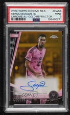 2024 Topps Chrome MLS Gold Refractor /50 Sergio Busquets #CA-SB PSA 9 MINT Auto