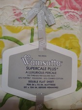 Vintage Wamsutta Supercale Plus "Botanical Garden " Floral Double Flat Sheet NOS