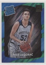 2017-18 Panini Donruss Rated Rookies Green Flood Rade Zagorac #155 04a2