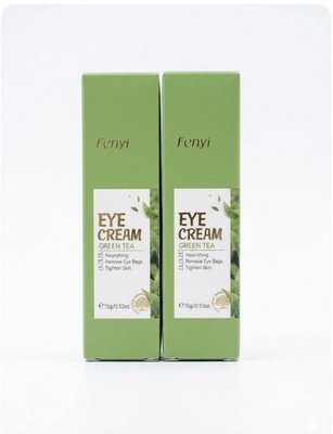 Set Of 2 Green Tea Eye Cream 15g ,Moisturizing, Reduces Wrinkles, Dark Circles