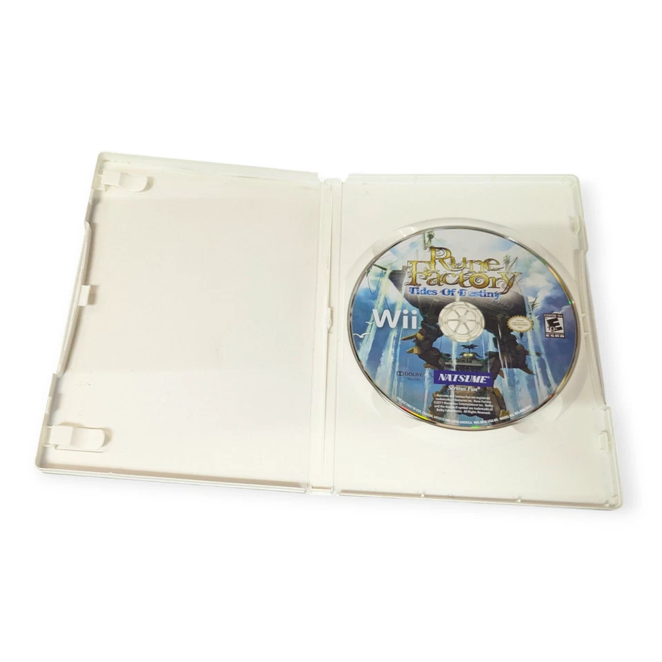 Rune Factory: Tides of Destiny (Wii, 2011) Game & Case - Missing Manual - Image 2 of 4