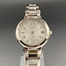 CITIZEN xC ES9434-53W Solar Radio Women’s Watch Silver Dial Japan Quartz