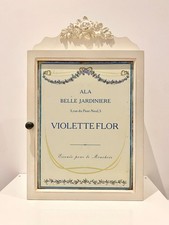 Medicine Toiletries Cabinet w/ Shelves Vtg Wood Apothicary Rustic French Style