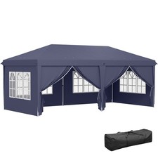 Outsunny Gazebo Pieghevole da Giardino Esterno con 6 Pannelli 6x3m