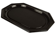Partyplatten Servierplatten  Catering Tray  schwarz Gr. M  350 x 250 x 20m