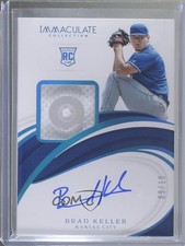 2019 Panini Immaculate Rookie Button 9/10 Brad Keller #8 Patch Auto 0c6