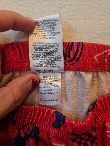 Nintendo Mario Kart Boys 2 Piece Pajama PJ Set Long Sleeve Red & Navy Size 6/7 - Picture 9 of 9
