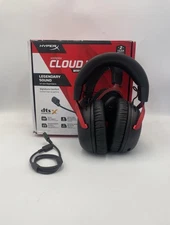 HyperX Cloud III Wired Gaming Headset, Black/Red