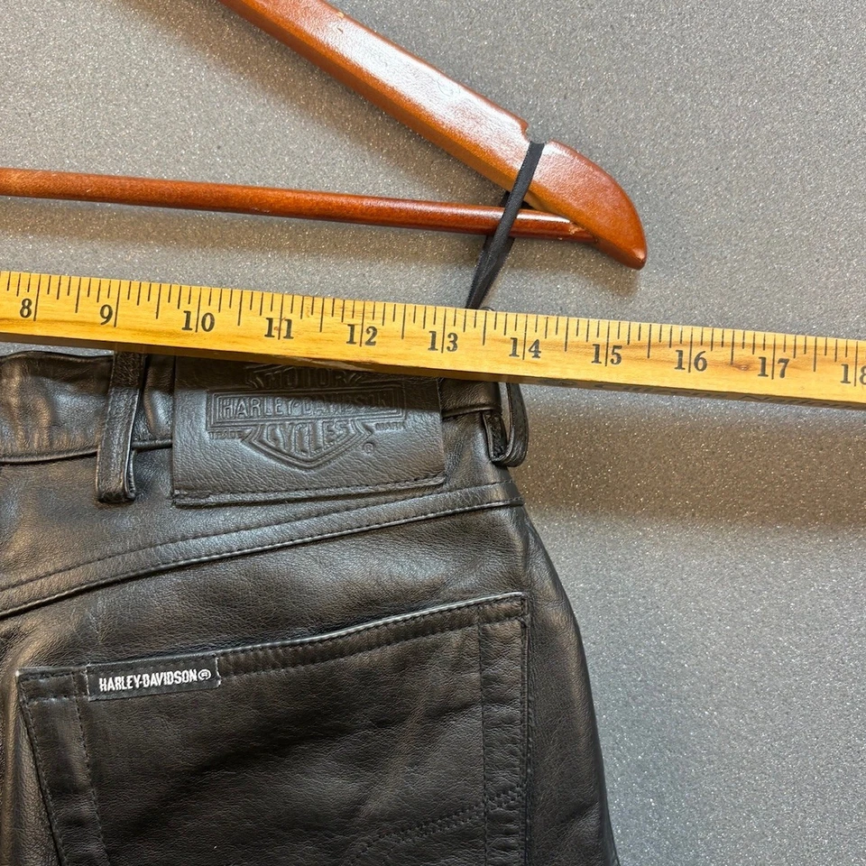 Pantalones de moto Harley Davidson de cuero negro para mujer talla 38/10 Foto 4 de 4