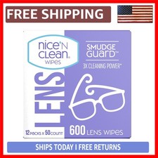 Crystal-Clear Vision: Nice N' CLEAN SmudgeGuard Lens Wipes - 600 Ammonia-Free...