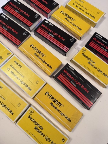 16 Boxen NOS Miniatur Philips, Westinghouse, Everbrite 14V Lampen Birnen Vintage - Bild 2 von 5