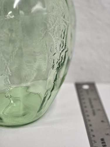 Antique Uranium/Depression/Vaseline Glass Vase Cameo Ballerina Hocking - Picture 18 of 19