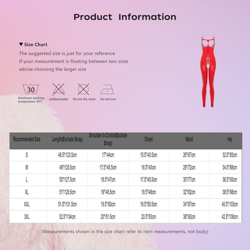 US Women's Bodysuit Faux Leather Babydoll Jumpsuit Bodycon Teddy Lingerie Romper - Picture 27 of 41