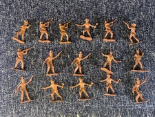 VTG 1990s BMC CTS Alamo Texan Defenders Tan Plastic 54mm Marx Recast 16 pc