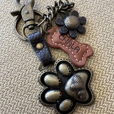 Vintage Keychain Dog Paw Doggie Lover