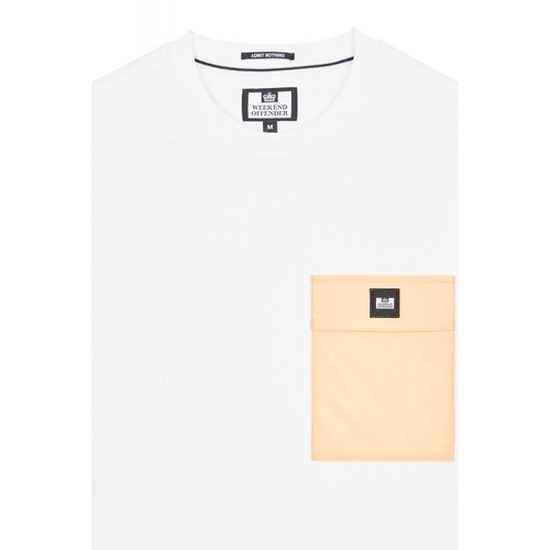 Weekend Offender TS1A15 Stiniva Contrast Parachute Nylon Pocket T-Shirt - White - Picture 2 of 4