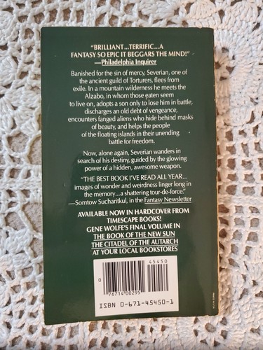 The Sword of the Lictor by Gene Wolfe Pocket Timescape 1st printing Good - Imagen 4 de 8