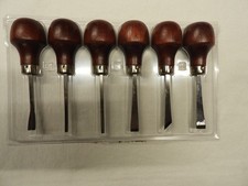 RAMELSON 6 Piece Woodcarving Set 117 - Veining Chisel Gouge Parting Skew - Exc.