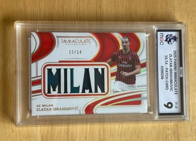 Zlatan Ibrahimovic 2025 Panini Immaculate 10/14 Patch (MILAN) Football Card MGC