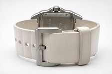 Cartier Santos W20129U2 Stainless Steel 33mm Santos White Rubber Watch 5