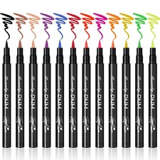 12 Colors Matte Liquid Eyeliner Colorful Set Pen Neon Colored
